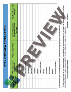Stay Interview Proforma Stay Interview Preparation Template - California Employers Association